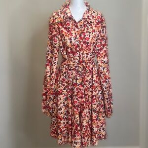 🍒Floral Button-Up Dress